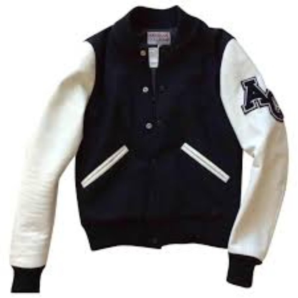 American college varsity navy blue jacket
